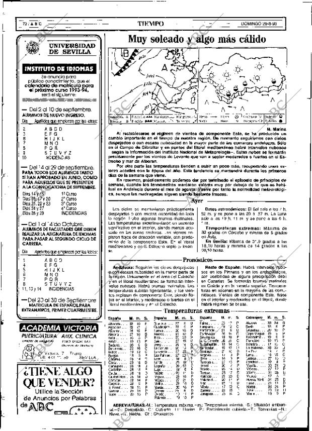 ABC SEVILLA 29-08-1993 página 72