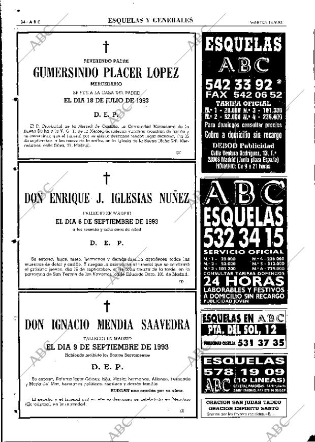 ABC MADRID 14-09-1993 página 84