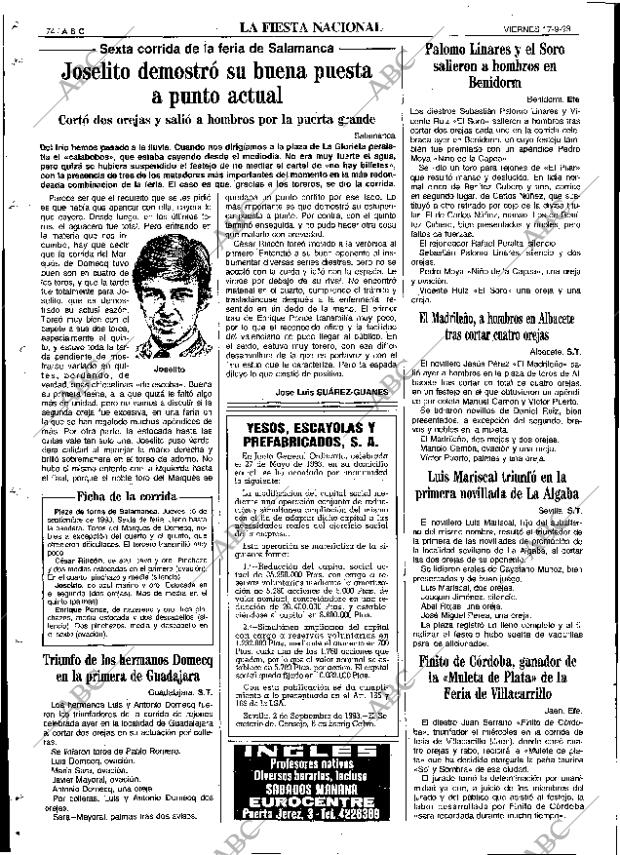 ABC SEVILLA 17-09-1993 página 74