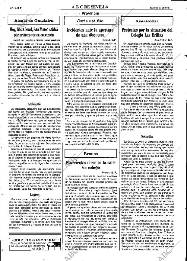 ABC SEVILLA 21-09-1993 página 62