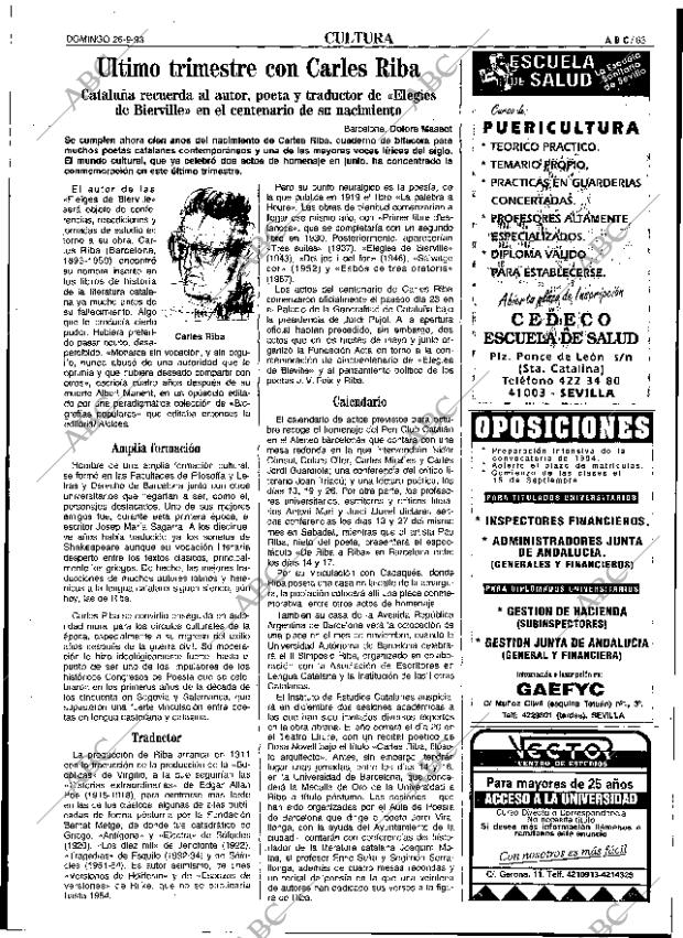 ABC SEVILLA 26-09-1993 página 63