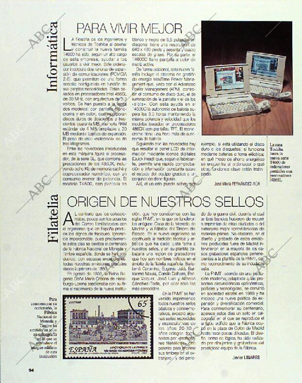 BLANCO Y NEGRO MADRID 26-09-1993 página 94