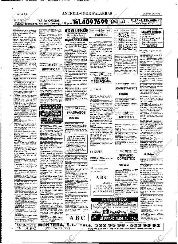 ABC MADRID 30-09-1993 página 112
