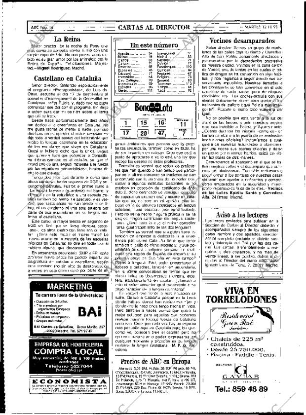 ABC MADRID 12-10-1993 página 16