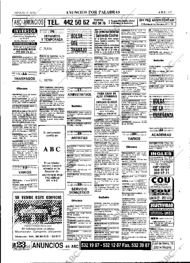 ABC MADRID 15-10-1993 página 117