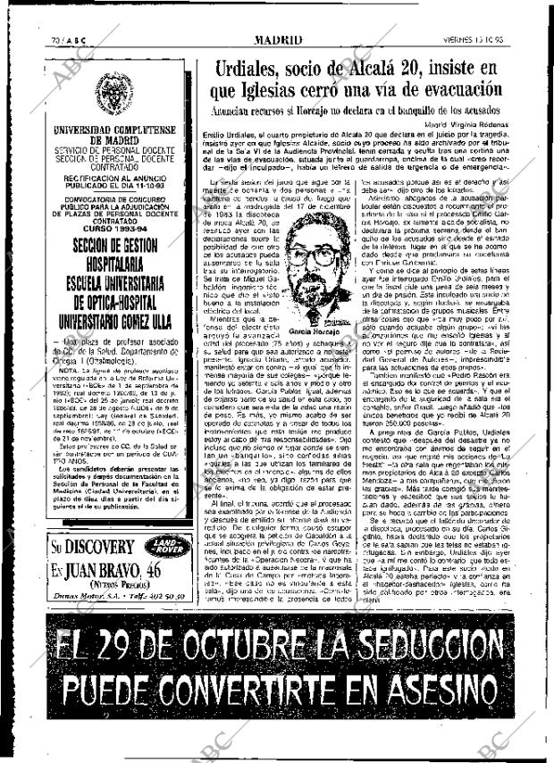 ABC MADRID 15-10-1993 página 70