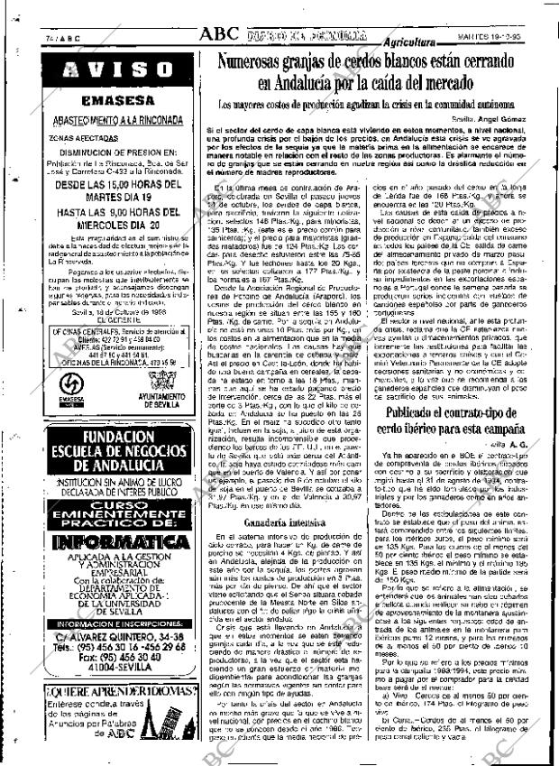 ABC SEVILLA 19-10-1993 página 74