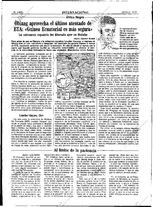 ABC MADRID 21-10-1993 página 40