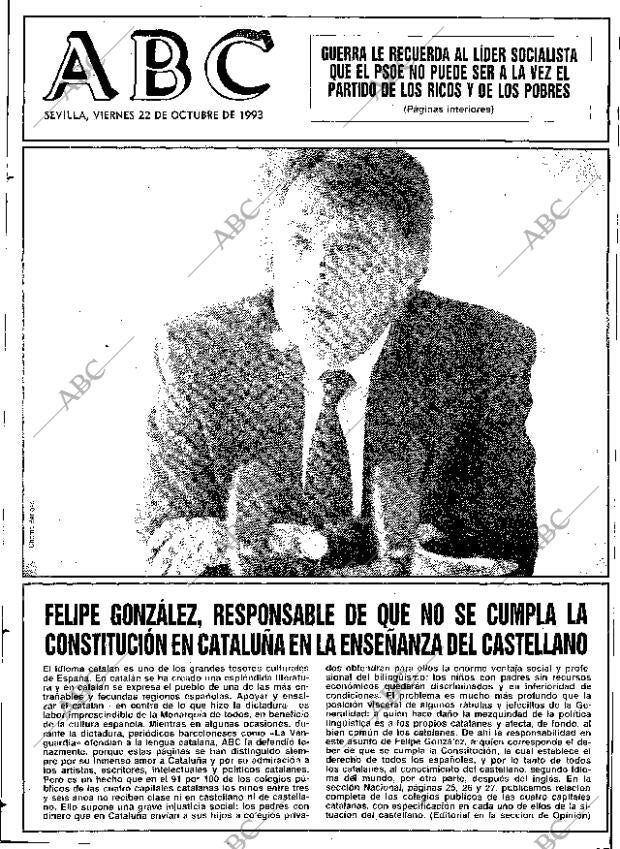 ABC SEVILLA 22-10-1993 página 1