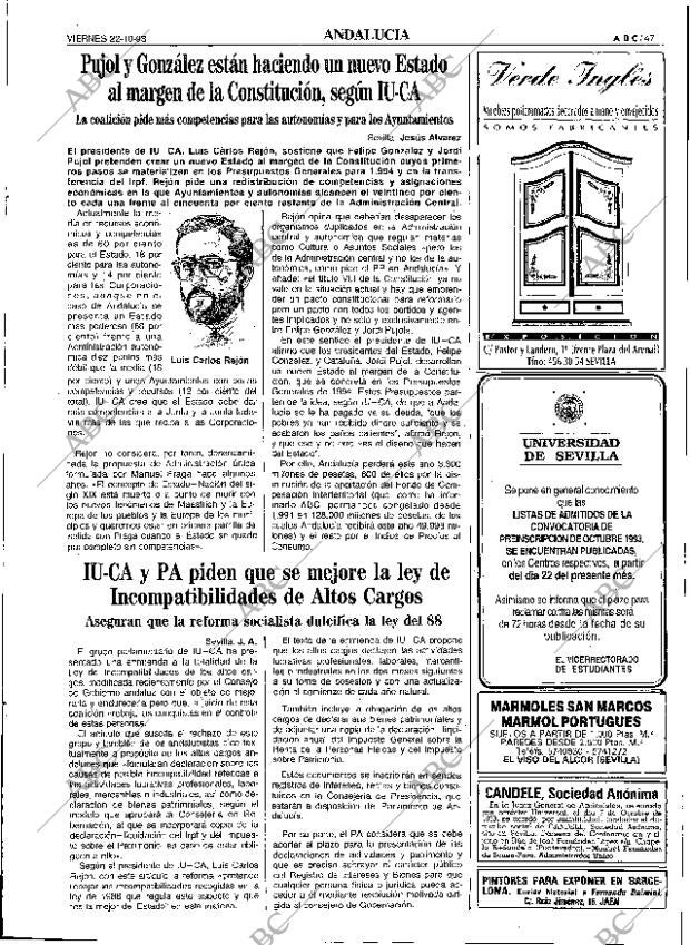 ABC SEVILLA 22-10-1993 página 47