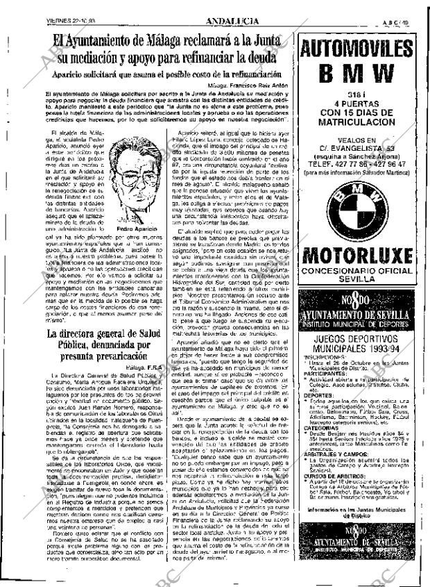 ABC SEVILLA 22-10-1993 página 49