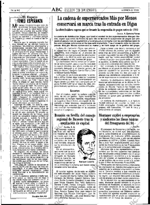ABC SEVILLA 22-10-1993 página 74