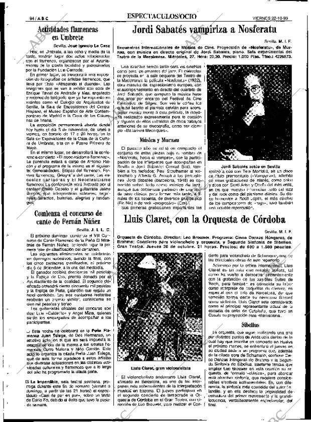 ABC SEVILLA 22-10-1993 página 94