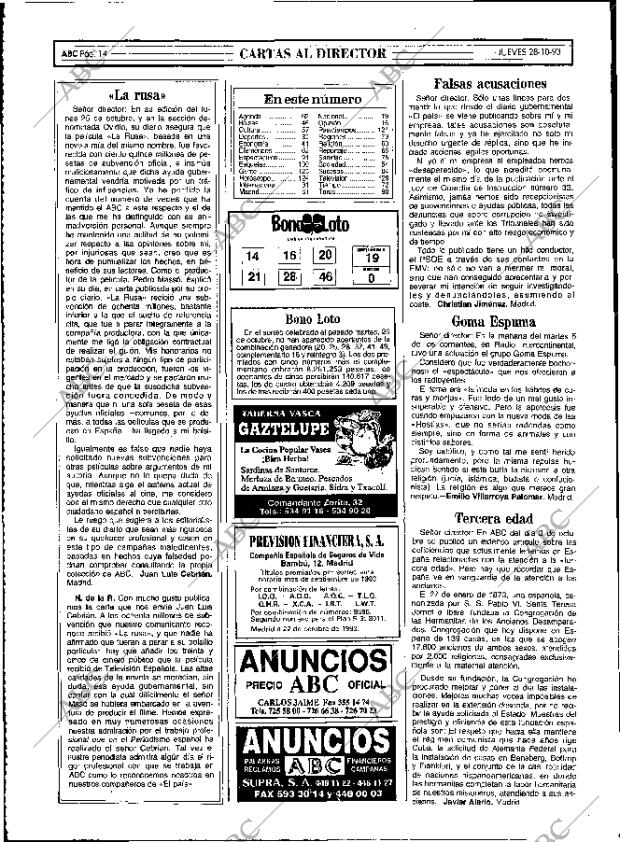 ABC MADRID 28-10-1993 página 14