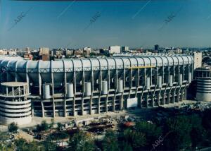 Vista de una parte del estadio Santiago Bernabeu en noviembre de 1993