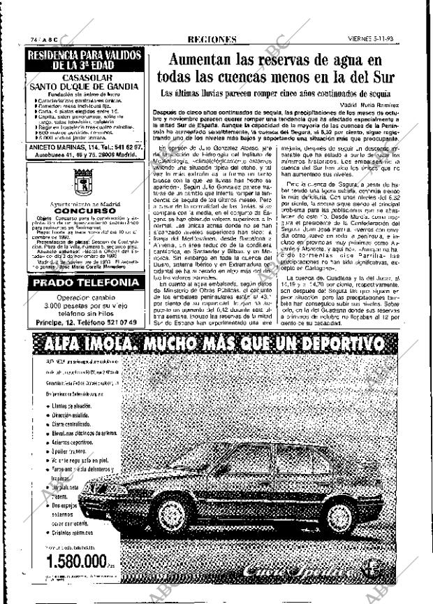 ABC MADRID 05-11-1993 página 74
