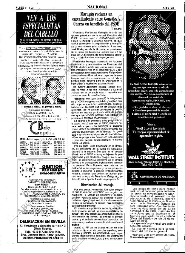 ABC SEVILLA 08-11-1993 página 23