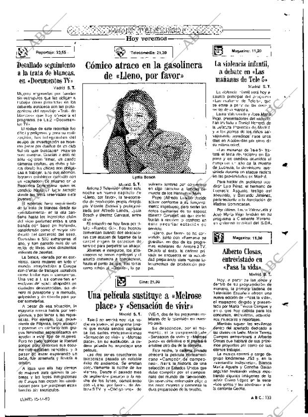 ABC MADRID 15-11-1993 página 133