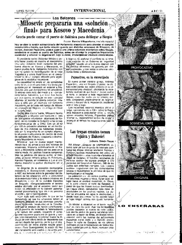ABC MADRID 15-11-1993 página 31