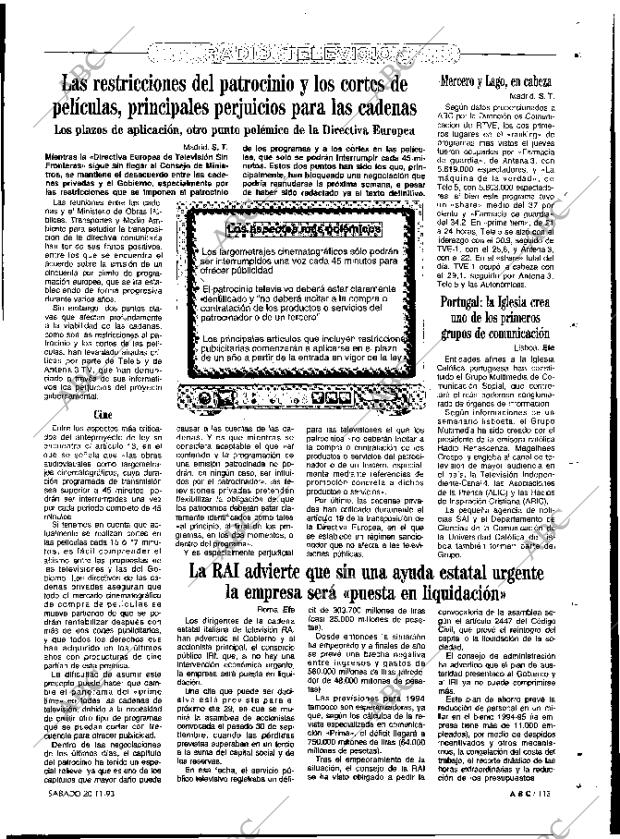 ABC MADRID 20-11-1993 página 113