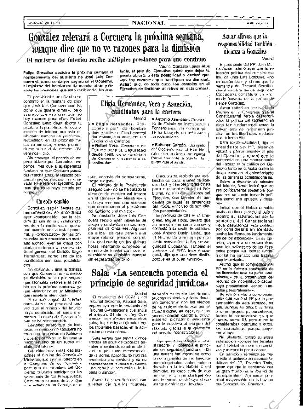 ABC MADRID 20-11-1993 página 21