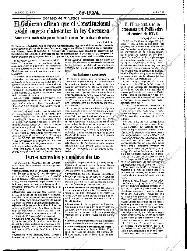 ABC MADRID 20-11-1993 página 23