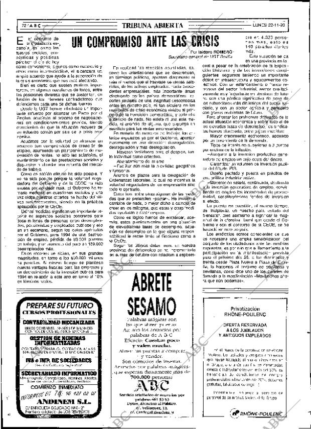 ABC SEVILLA 22-11-1993 página 72
