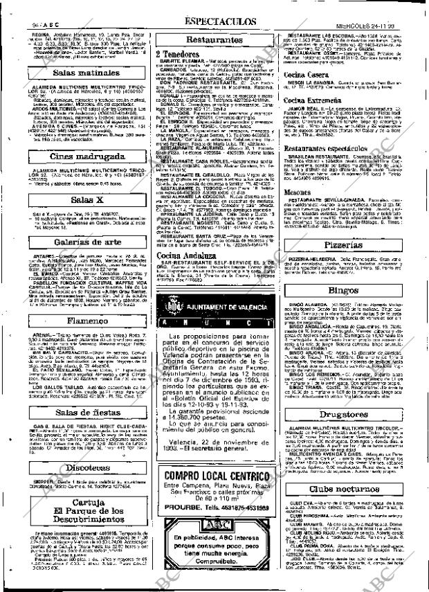 ABC SEVILLA 24-11-1993 página 94