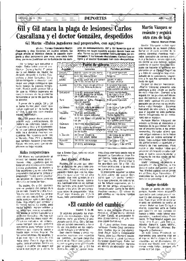 ABC MADRID 26-11-1993 página 85