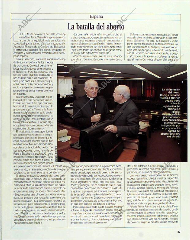 BLANCO Y NEGRO MADRID 28-11-1993 página 23