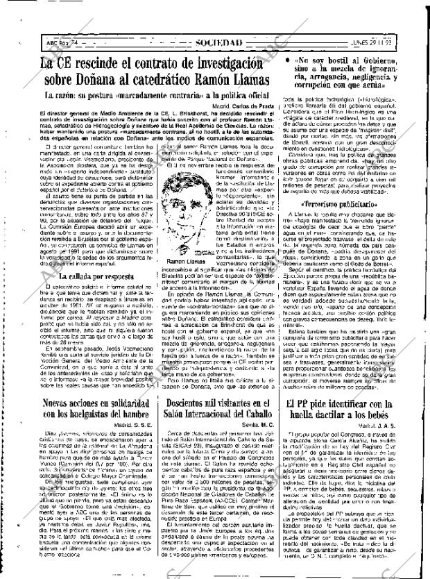 ABC MADRID 29-11-1993 página 74