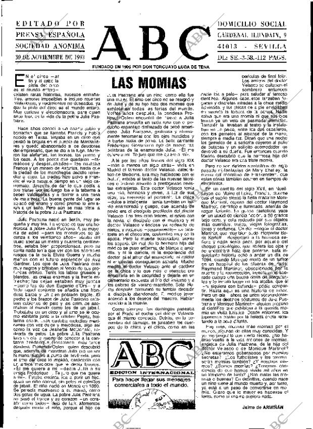 ABC SEVILLA 30-11-1993 página 3
