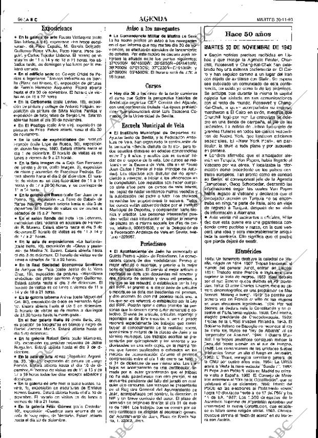 ABC SEVILLA 30-11-1993 página 66