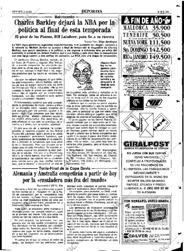 ABC SEVILLA 03-12-1993 página 89