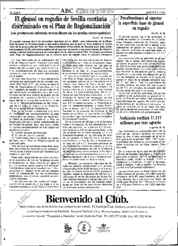 ABC SEVILLA 07-12-1993 página 74