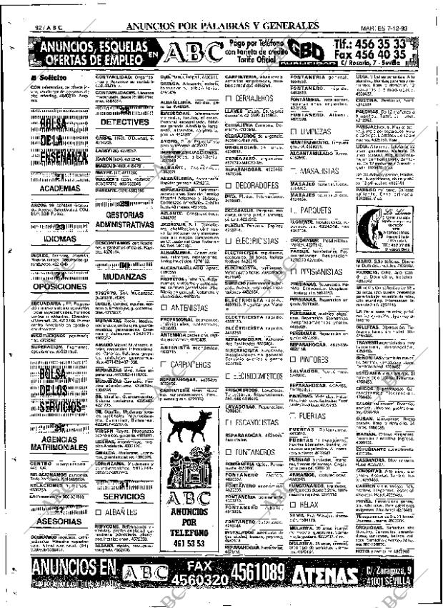 ABC SEVILLA 07-12-1993 página 92