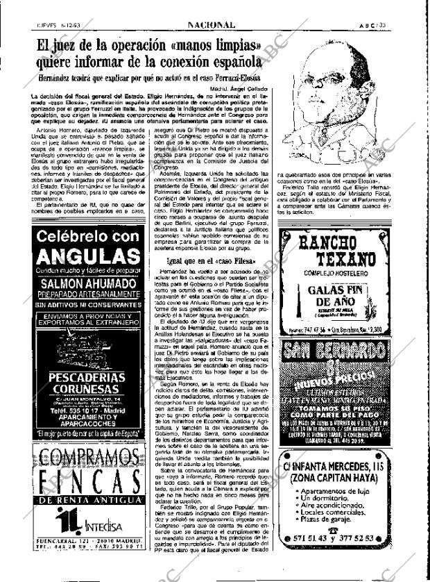 ABC MADRID 16-12-1993 página 33