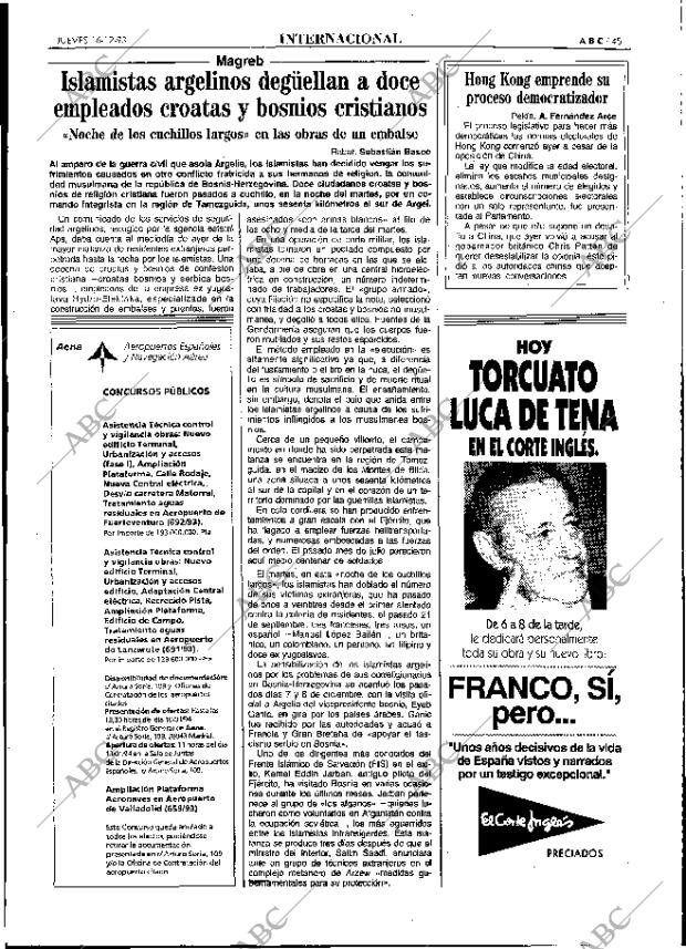 ABC MADRID 16-12-1993 página 45