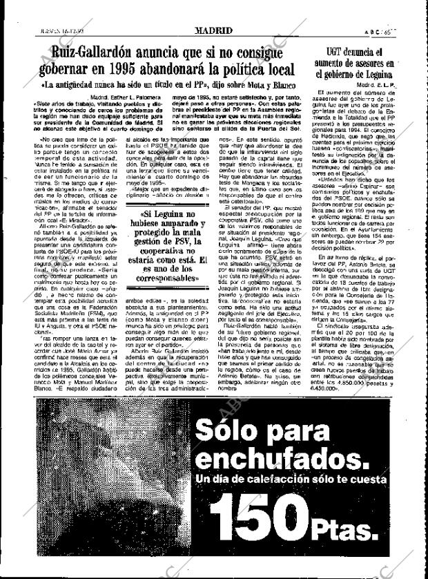 ABC MADRID 16-12-1993 página 65