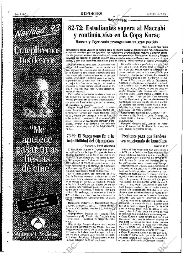 ABC MADRID 16-12-1993 página 96