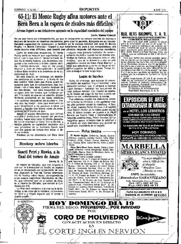 ABC SEVILLA 19-12-1993 página 115