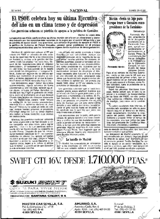 ABC SEVILLA 20-12-1993 página 22