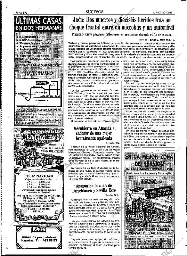 ABC SEVILLA 20-12-1993 página 70