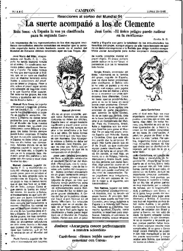 ABC SEVILLA 20-12-1993 página 76