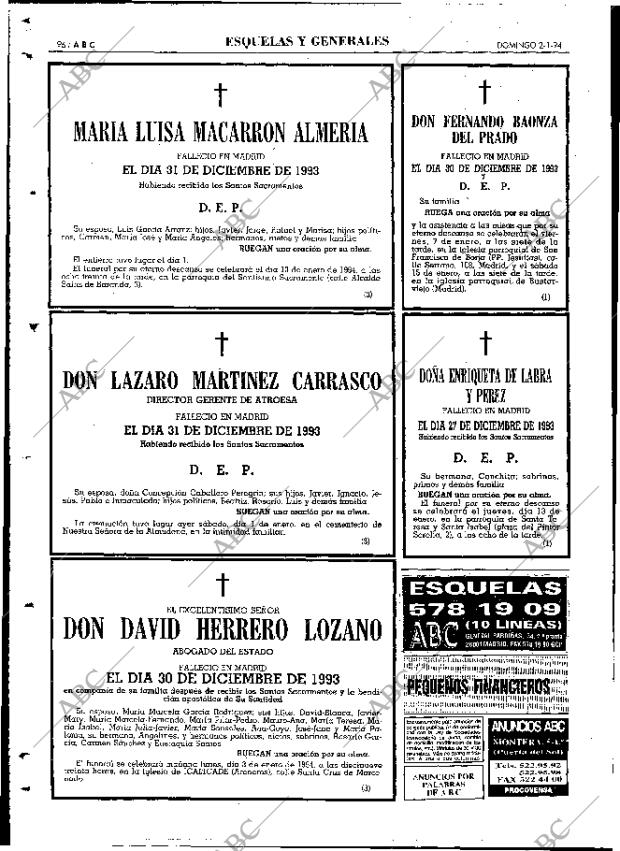 ABC MADRID 02-01-1994 página 96