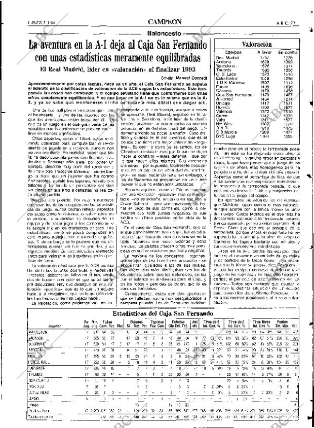 ABC SEVILLA 03-01-1994 página 77