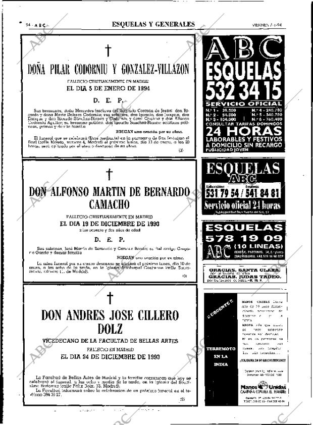 ABC MADRID 07-01-1994 página 94