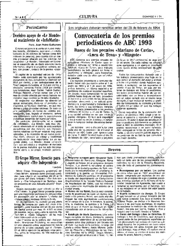 ABC MADRID 09-01-1994 página 56