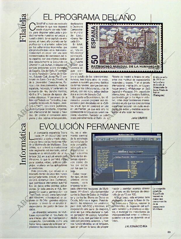 BLANCO Y NEGRO MADRID 09-01-1994 página 83