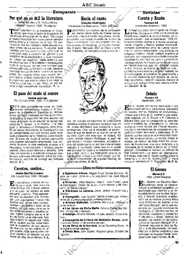 CULTURAL MADRID 14-01-1994 página 23